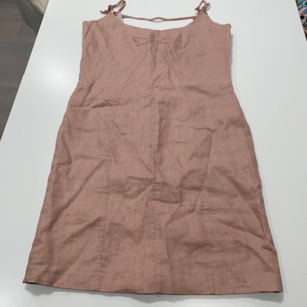 BIANCA NYGARD | Soft Pink 100% Linen Fully Lined Dress ~ BNWOT ~ Size 14